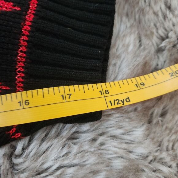 Ellen D Kollection Vintage Geometric Pattern Knit Sweater Red & Black Size Small - Picture 9 of 9